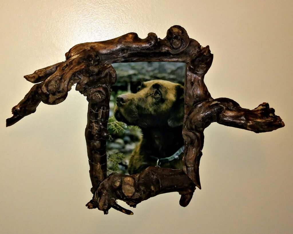 root wood picture frames with glass and backing hand crafted - Craig's Unique Frames - funky frame