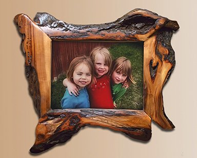 Rare Custom wood picture frames as a gift - willow wood frame 5x7