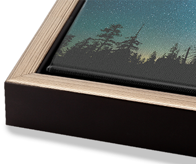 Custom framing options - gallery wrap frames - float frame