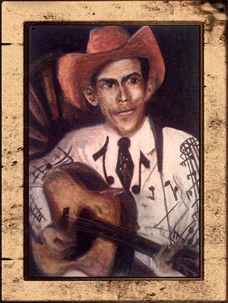 Metal frames for canvas artwork Hank Williams painting