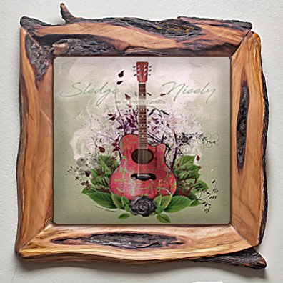 Handcrafted wood frames for artwork - natural wood frame - creative décor ideas